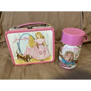 Vintage “JUNIOR MISS" Metal Lunch Box With Thermos BY Aladdin